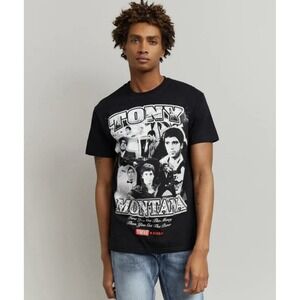 New Reason X Scarface Tony Montana 80's T-Shirt Shirt Black Men's Size LARGE
